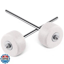 Facmogu 2PCS Classic Felt Beater, White Felt Bass Drum Beater for Performance