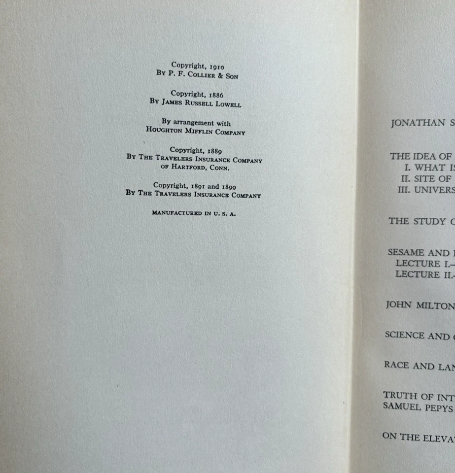 Harvard Classics - CHOOSE Your Own Volumes - Eliot Collier Five Foot Shelf Books - Image 4 of 4