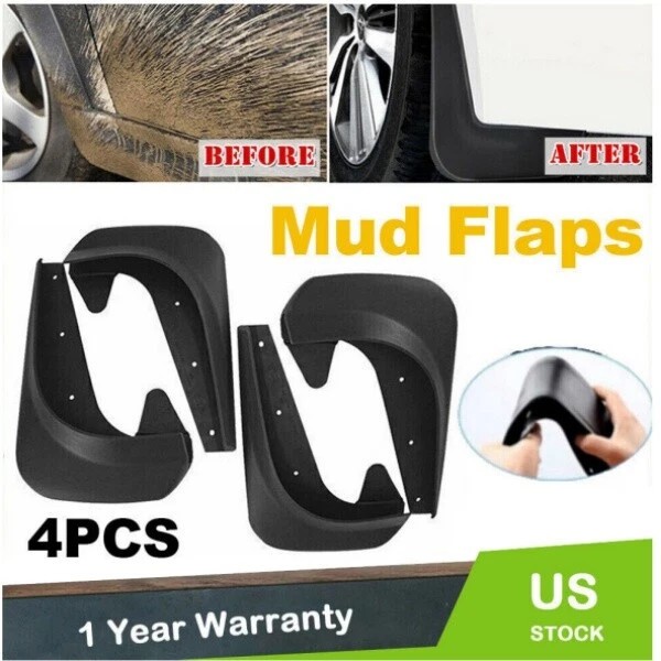 Car Mud Flaps Splash Guard Mudguard for Front / Rear with Hardware Universal Fit