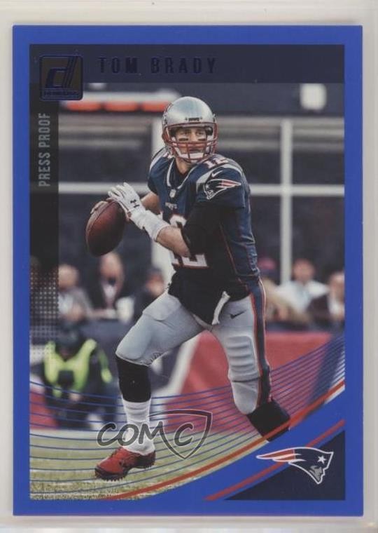 2018 Panini Donruss Press Proof Blue Tom Brady #183