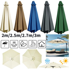 Parasol Canopy Replacement Cover 2m 3m Waterproof 6 8 Rib Garden Patio Umbrella