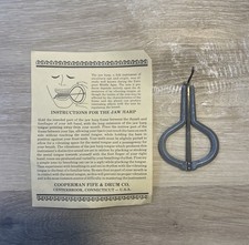 Vintage Cooperman Fife & Drum metal mouth jaw harp folk music instrument USA old