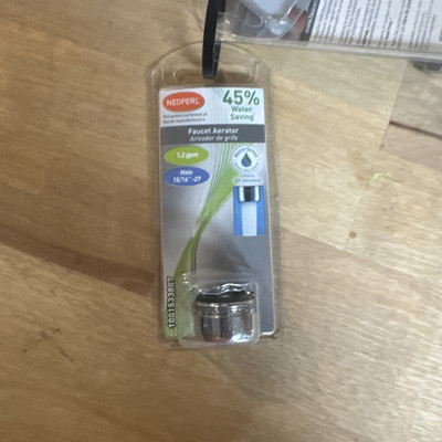 Neoperl 1.2 GPM Faucet Aerator Chrome Finish Male 15/16''-27