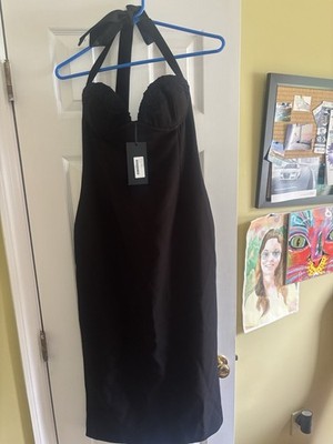 NWT Baby Boo Fashion. 42 Inch Length Black Dress Lace Up Back Bow At Top Nice. 