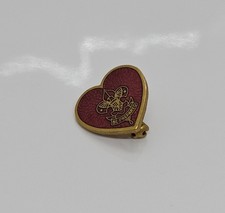 Boy Scout Red Heart Lapel Pin Metal Enamel Be Prepared .5