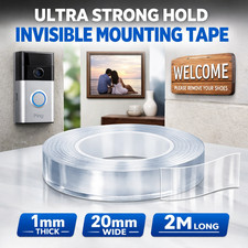 Double Sided Mount Tape Indoor Outdoor Heavy Duty for Mounting Signs, Doorbells