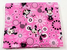 ONE YARD COTTON DISNEY PINK MINNIE MOUSE W/ FLOWERS PRINT