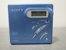 Sony Portable MiniDisc MD Player/Recorder Blue MZ-R500 - POWERS ON - DOESNT PLAY