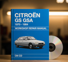 CITROEN GS GSA 1970 - 1984 Workshop Manual Service Repair Guide on CD.