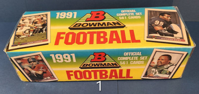 SEALED 1991 BOWMAN FOOTBALL FACTORY SET/561, E.SMITH/SANDERS/MONTANA HOFers