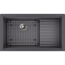 Elkay ELXUDB3620BGCH0 Luxe 35-7/8" Undermount Quartz Composite Kitchen Sink Char