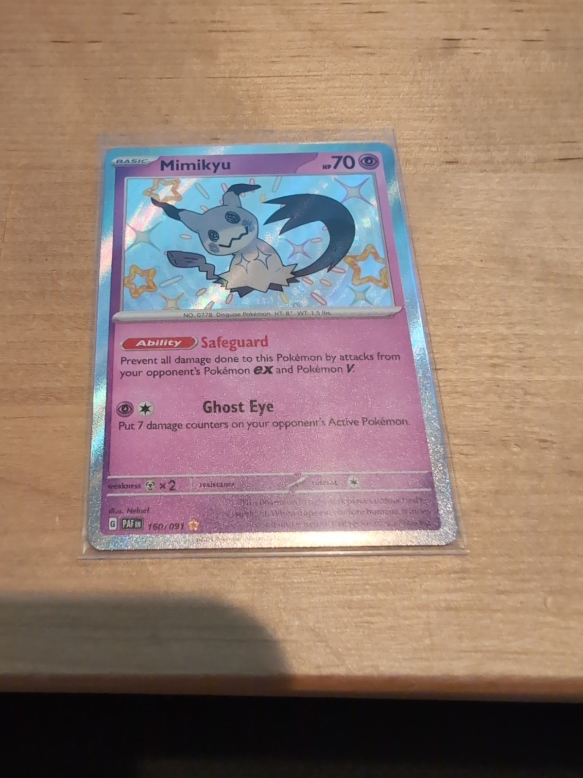 Mimikyu 160/091 SV: Paldean Fates Holo