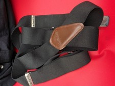Carhartt Utility Suspenders Men OS Black Good Clip-on Elastic Heavy Duty A109