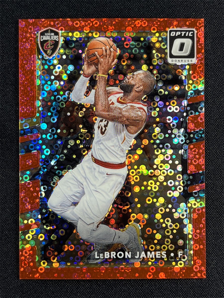 2017-18 Panini Donruss Optic Fast Break LeBron James #27 Red Disco Prizm /85