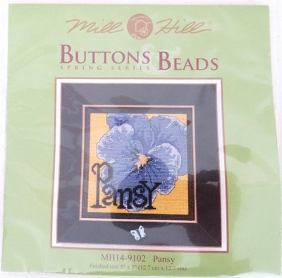 Mill Hill Buttons & Beads Spring Series Cross Stitch Bead Kit~''Pansy'' ~MH14-9102