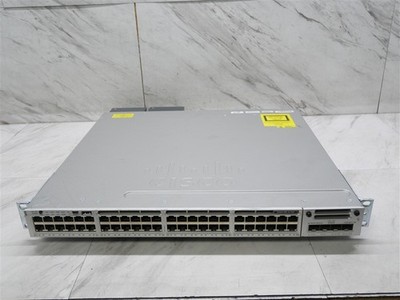 Cisco WS-C3850-48F-L V07 48 Port Switch w/ 2 x Power Supplies! TESTED!