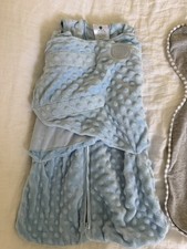HALO Sleepsack 100 Cotton Swaddle - Baby Blue, Newborn