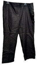 NWT Womens Tahari Black Cropped Dress Pants 35x25 Size 14