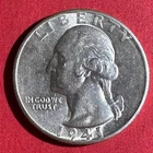 1941D US Washington SILVER Quarter! Choice AU! "Denver" Mint! Old US Coin!