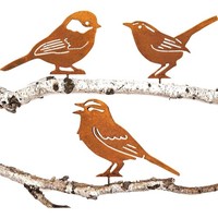 Vogel Gartenstecker Rost Vogel Dekoration Metall Garten Deko Meise ZaunköNig