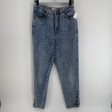 Vintage 80s Stefano World Wide High Rise Tapered Mom Jeans Stonewash Size 12