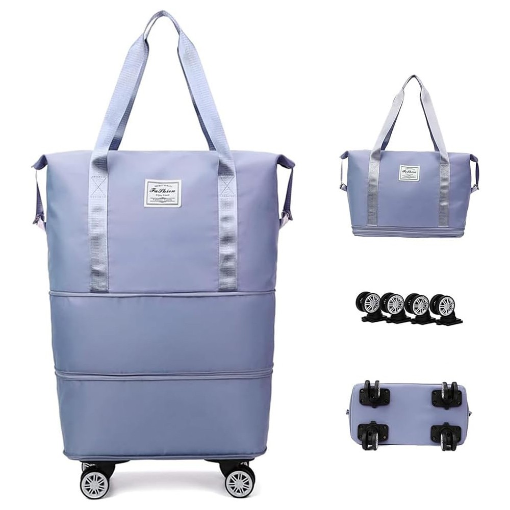26" Expandable Rolling Duffle Bag with Detachable Wheels Car