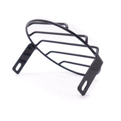 6.25" Retro Metal Motorcycle Grill Side Mount Headlight Cover Mask Cafe Racer - Picture 6 of 8