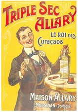 CP Postcard Plakat Werbung Triple Sec Allary Ausgabe Clouet 10429