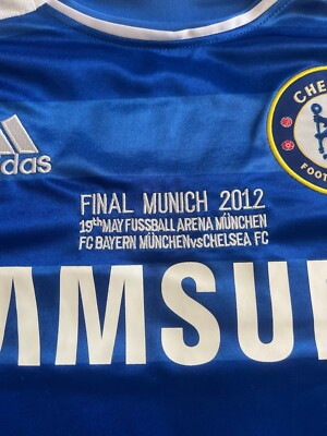 Didier Drogba 11-12 Chelsea Home UCL Final Retro Jersey #11