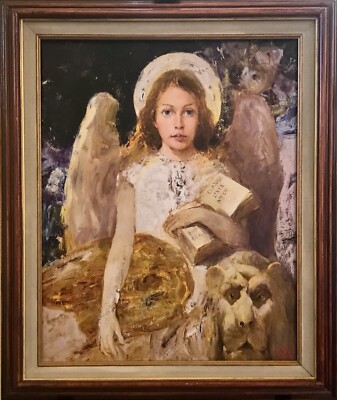  Angel & Gospel of St. Mark  by Angelika Privalikhina. Giclée print canvas. 2019