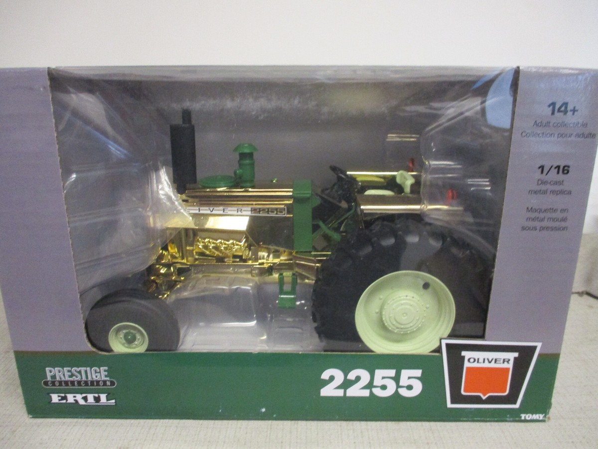 Custom Gold Oliver Model 2255 Toy Tractor, 1/16 Scale