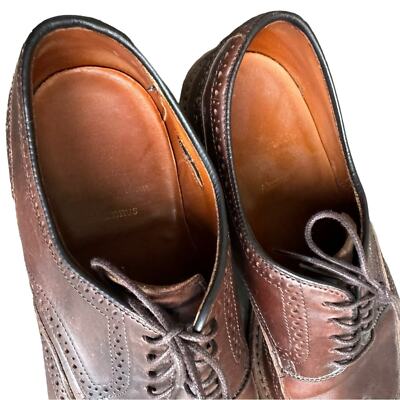 Allen Edmonds Mens Alumnus Wingtip Oxfords Leather Brown 9.5  display picture 3