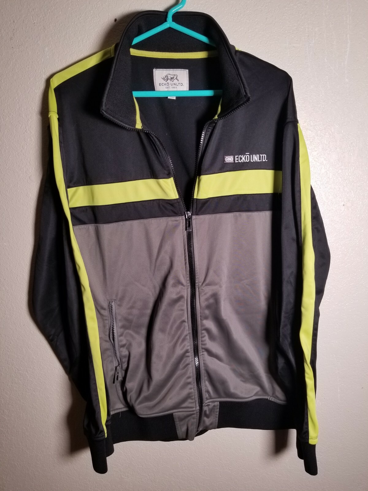 Ecko Unltd Full Zipper Track Jacket Mens Large Gem