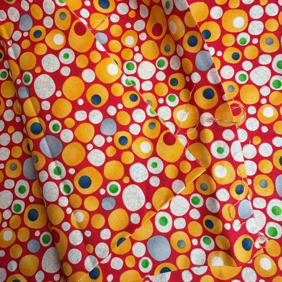 Ten Little Things Moda Fabric Jenn Ski 34" x 42" Pc Dot Print Quilt Craft Gift - Image 2 of 4