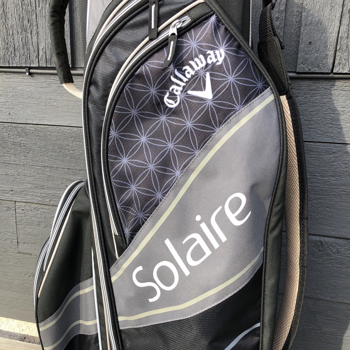 Callaway Solaire Carry Golf Bag 6 Dividers Black/Gray/Green