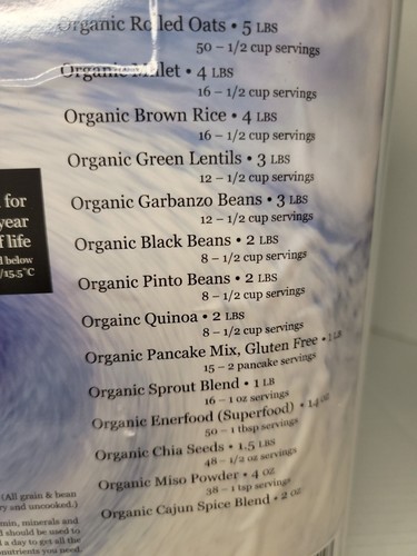Survive2Thrive 40 Days and Nights Organic, Vegan, & Non-GMO Food Storage - Picture 4 of 8