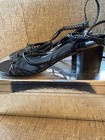 Sigerson Morrison Women's  black midium block heel Sandals lace up 7 new — photo 2