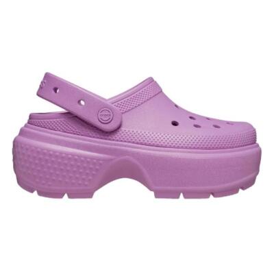 NEW Crocs Stomp Clog-Pink/Bubble 209347-6WQ High Heel - LIMITED EDITION