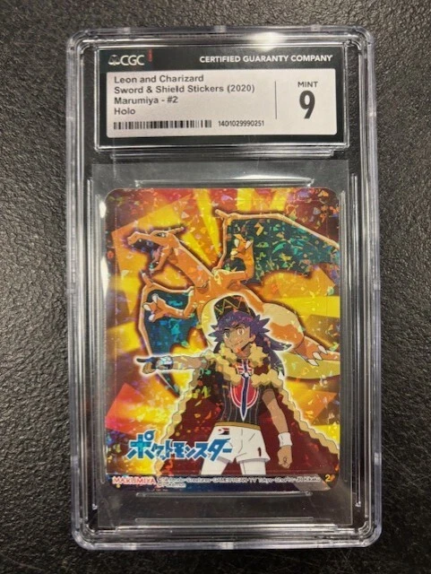 2020 JPN SWSH Stickers Leon and Charizard 2 CGC 9 GTC0251 TCGG