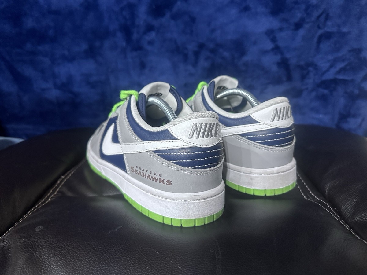 Nike Dunk Low ID Seattle Seahawks Grey 535081-901 Mens Size
