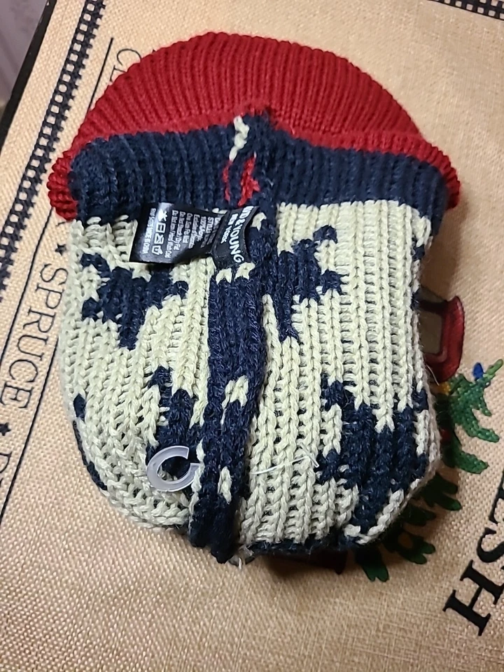 GORRA DE INVIERNO PARA NIÑOS DE 3 A 7 AÑOS IMPRESIÓN BANDERA AMERICANA piel sintética POM GORRO SOMBRERO suave Foto 4 de 4