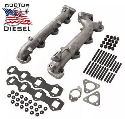 HIGH FLOW Heavy Duty Exhaust Manifolds For 15-19 Ford 6.7L Powerstroke Diesel