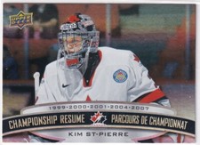 2023-24 TIM HORTONS COLLECTORS SERIES KIM ST-PIERRE CHAMPIONSHIP RESUME