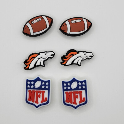 NFL Denver Broncos Football Team For Crocs Shoe Charms Jibbitz - 6 pieces