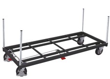 Schwerlastwagen 2080x880x930 mm Traglast 1200 Kg mit Rungen anthrazit