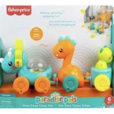 Fisher-Price Paradise Pals Dino Choo Choo Trio-New in Box-Free Shipping
