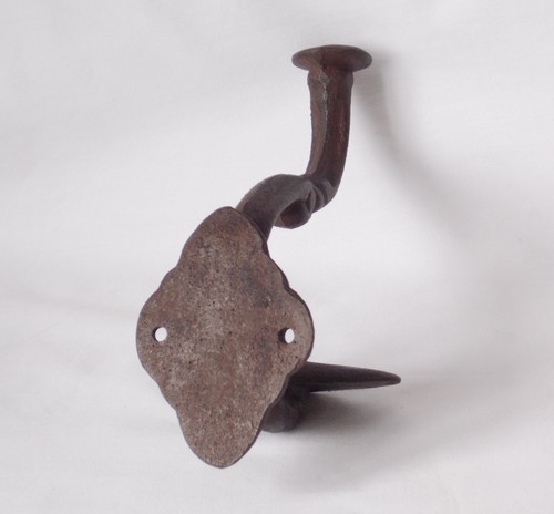 ANTIQUE CAST IRON HAT COAT HOOK EQUESTRIAN HORSE TACK ROOM HANGER. LARGE - Picture 8 of 13