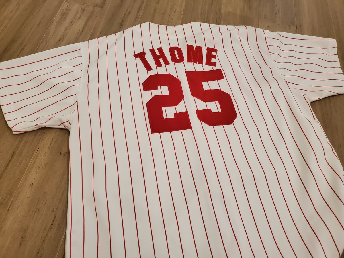JIM THOME PHILADELPHIA PHILLIES VINTAGE 2000'S RUSSELL ATHLETIC AUTHENTIC JERSEY ADULT LARGE