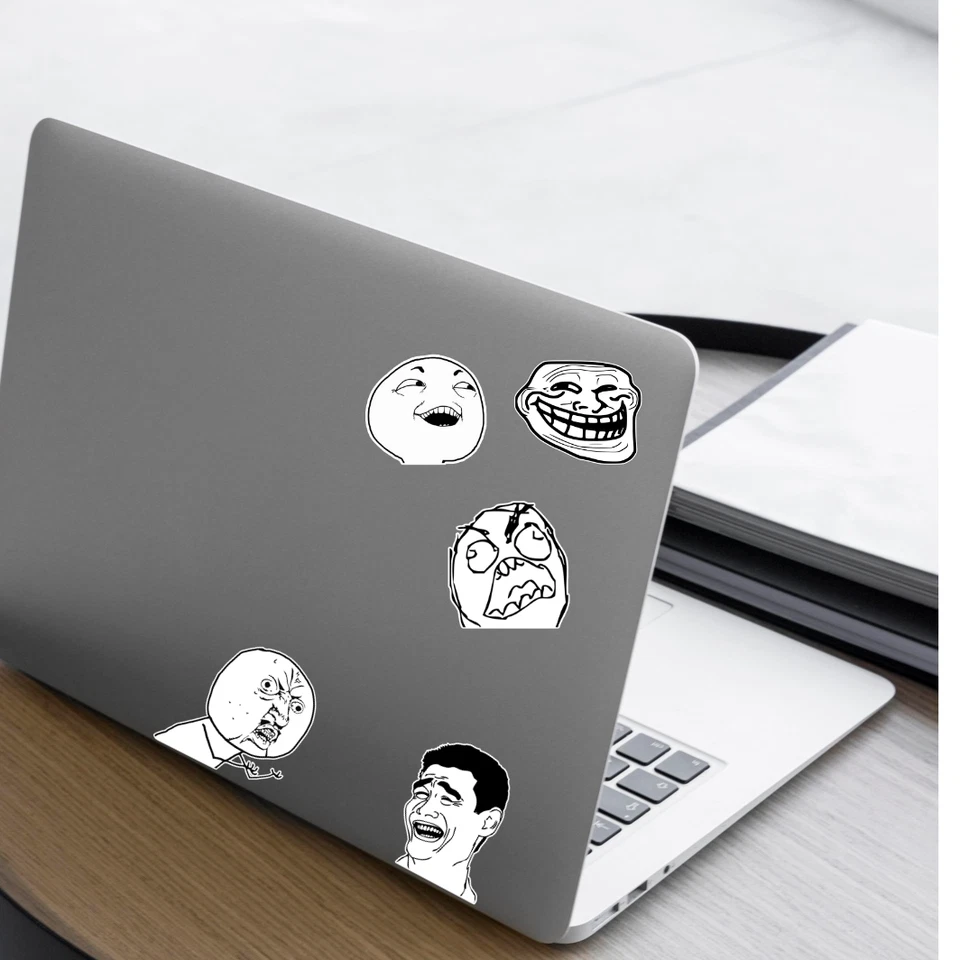 Meme Sticker / Aufkleber Pack Ragefaces - 15 Stück - Leicht abziehbar - PVC/Viny - Bild 4 von 4