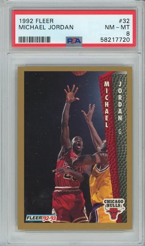 1992 Fleer #32 Michael Jordan PSA 8